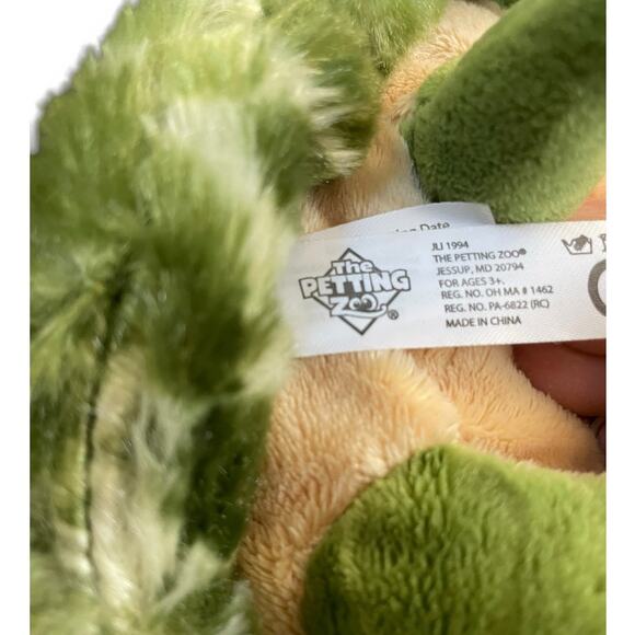 Petting Zoo Plush Turtle Stuffed Animal Tortoise Nursery Decor Shower Gift 15" - Picture 11 of 12